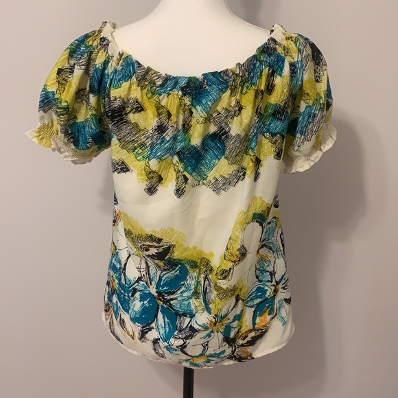 Arden B dress top, blouse, print, short sleeves, small - Picture 4 of 5
